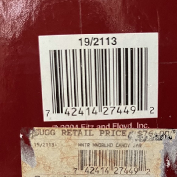 Fitz and Floyd Holiday Ceramic Cookie Jar New in Box - Picture 14 of 14